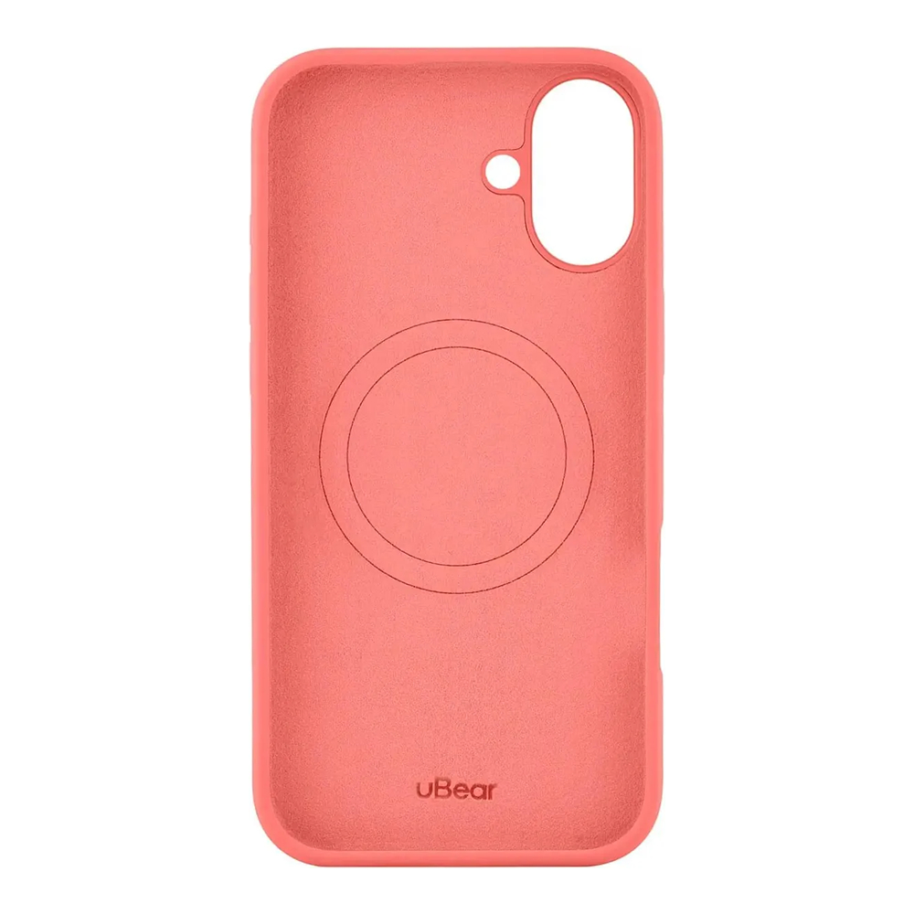 Чехол защитный uBear Touch Mag Case iPhone 16 Plus, софт-тач, коралловый